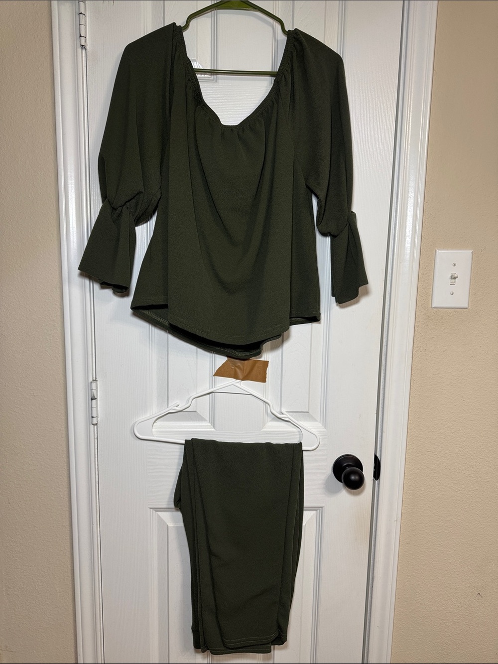 Boohoo Olive Green Two-Piece Skirt Set